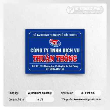 Biển Công Ty - Aluminum In UV