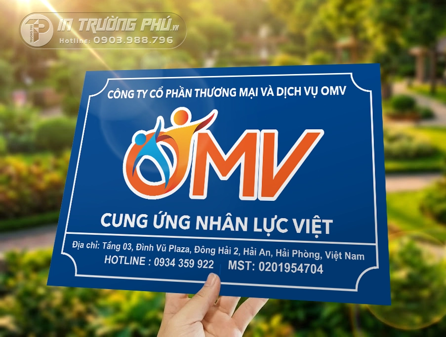 Biển công ty - Aluminium in UV - Biển trụ sở Alumec