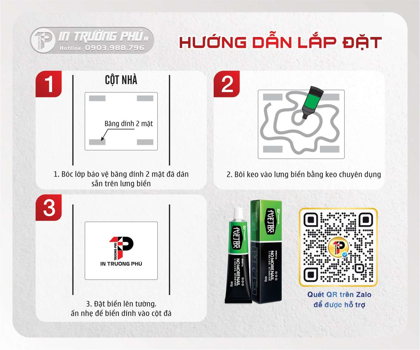 Keo d&aacute;n đa năng d&aacute;n tường - d&aacute;n biển trụ sở, biển số nh&agrave;