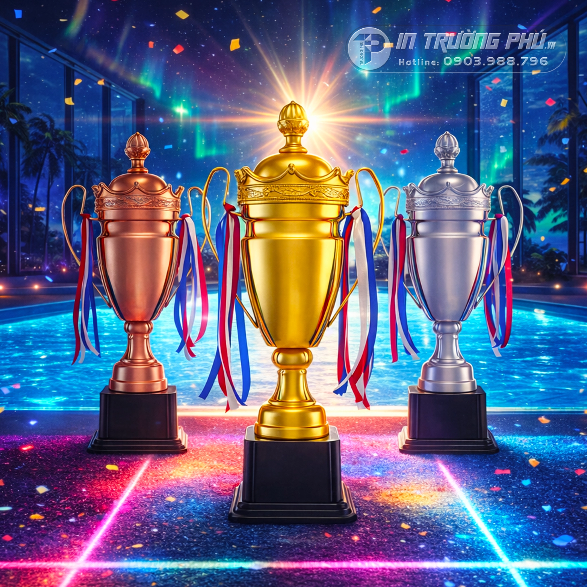 Cúp thể thao - In Trường Phú - Cúp Vinh Danh - Quà Tặng Ý Nghĩa - Trao Giải Lưu Niệm