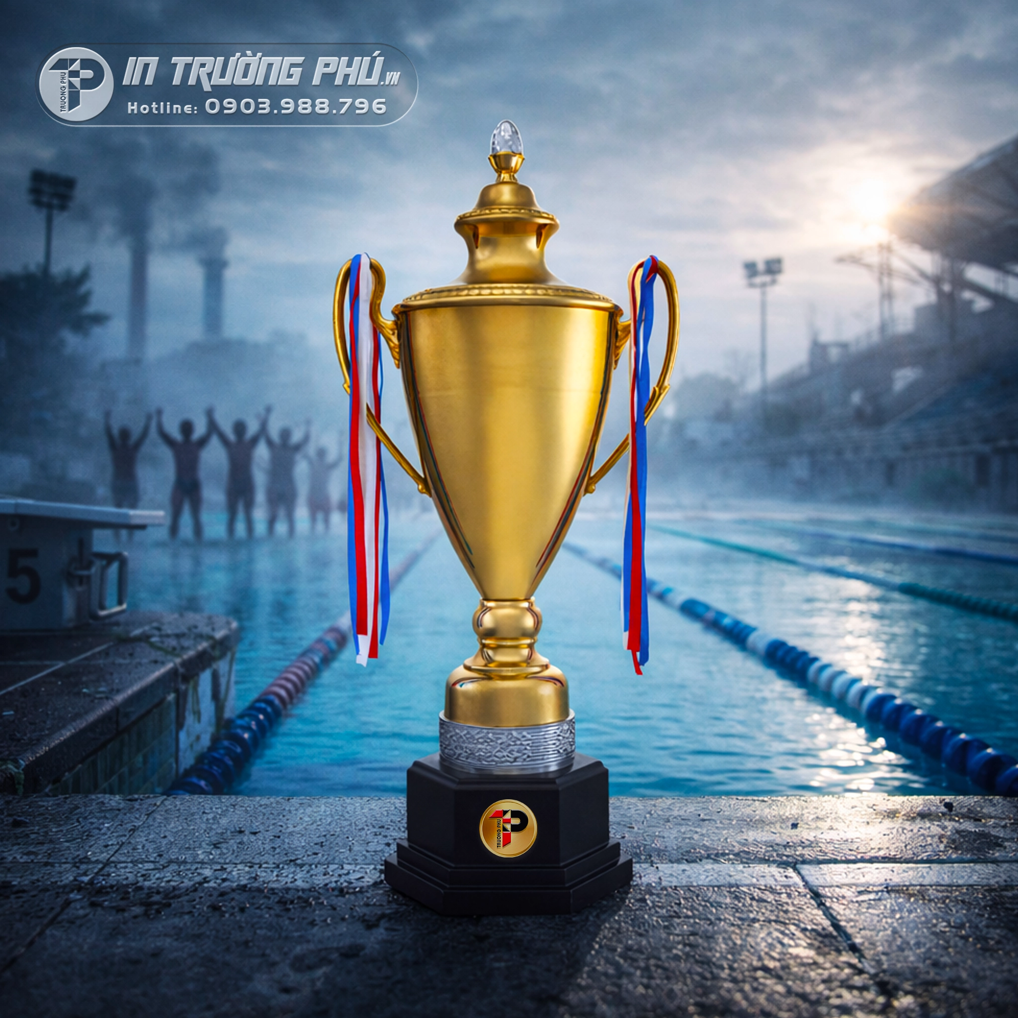 C&uacute;p thể thao - In Trường Ph&uacute; - C&uacute;p Vinh Danh - Qu&agrave; Tặng &Yacute; Nghĩa - Trao Giải Lưu Niệm