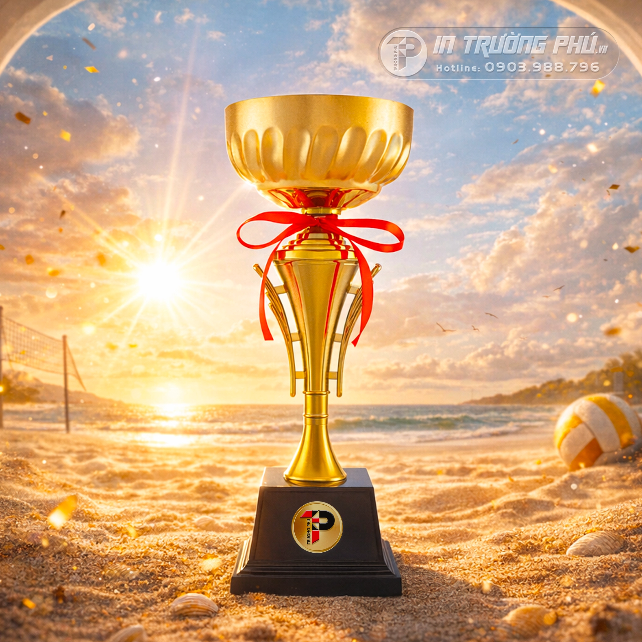 C&uacute;p thể thao - In Trường Ph&uacute; - C&uacute;p Vinh Danh - Qu&agrave; Tặng &Yacute; Nghĩa - Trao Giải Lưu Niệm