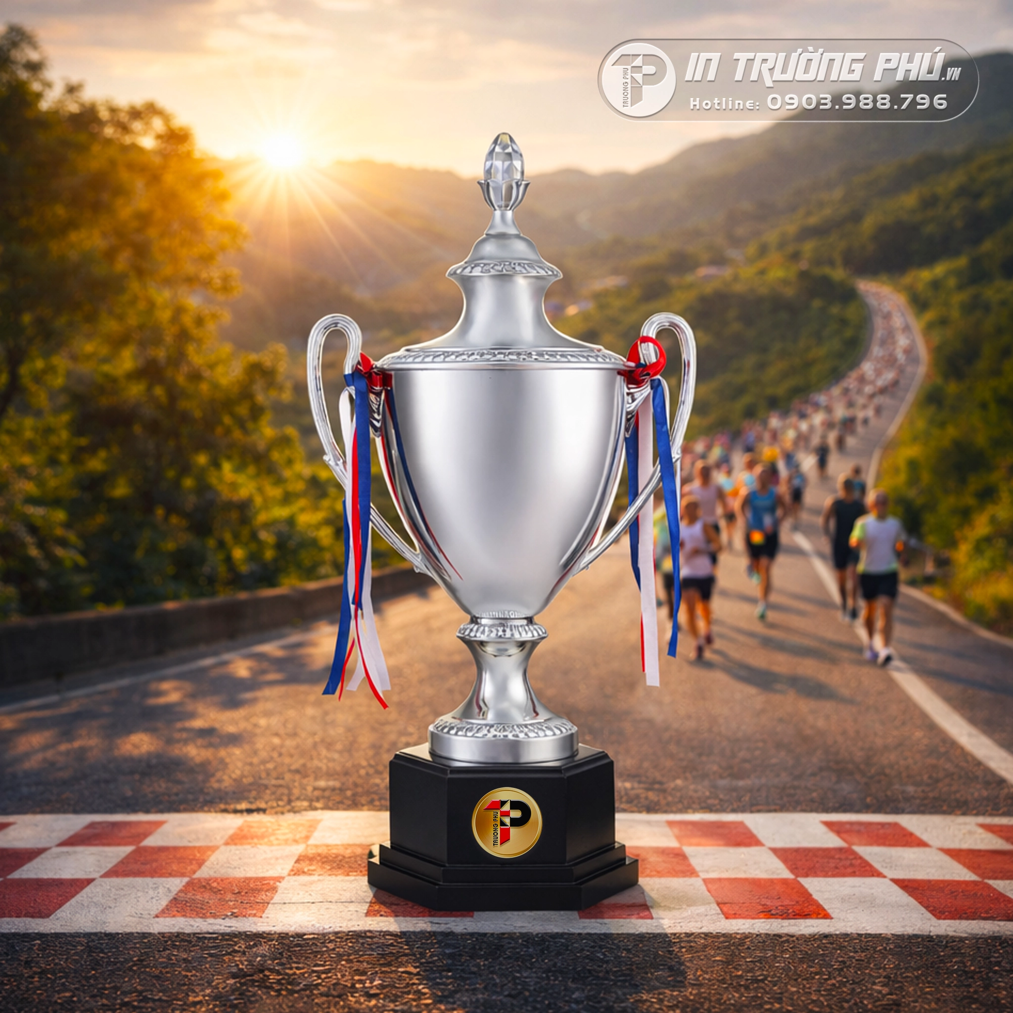 C&uacute;p thể thao - In Trường Ph&uacute; - C&uacute;p Vinh Danh - Qu&agrave; Tặng &Yacute; Nghĩa - Trao Giải Lưu Niệm