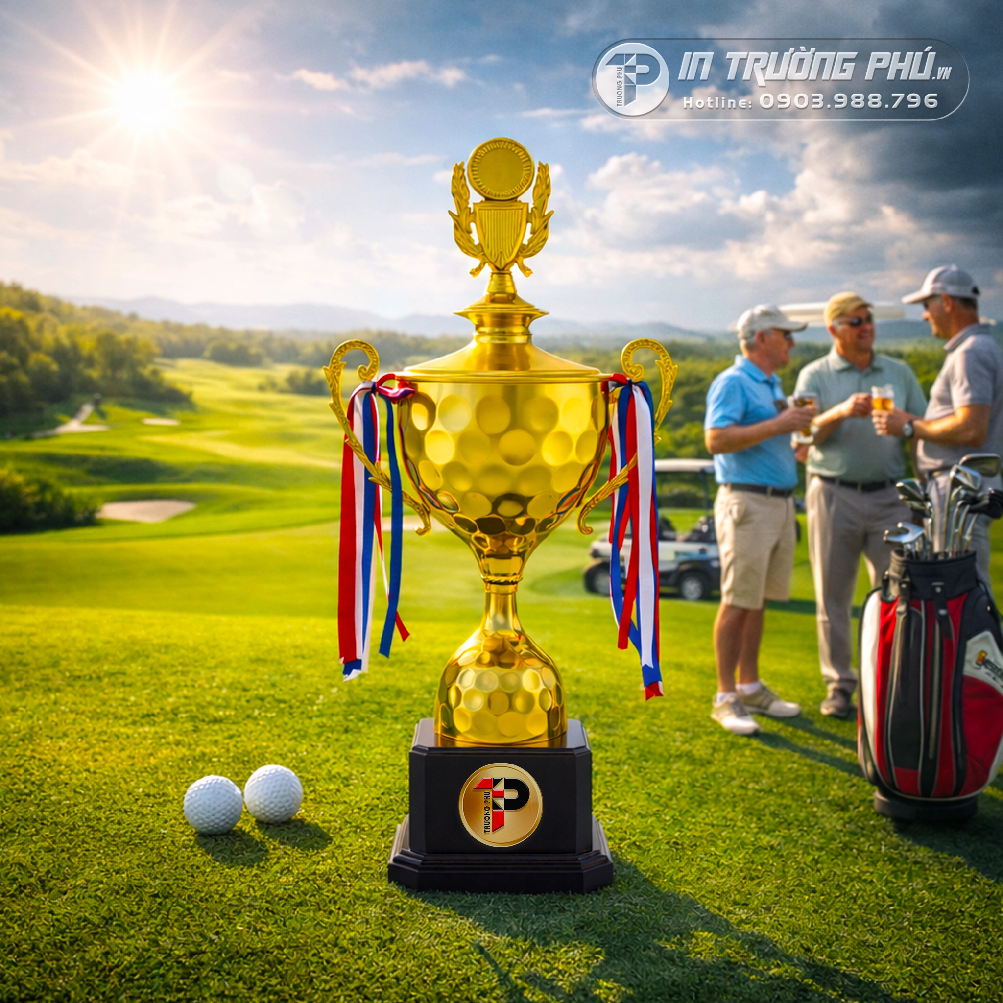 C&uacute;p thể thao - In Trường Ph&uacute; - C&uacute;p Vinh Danh - Qu&agrave; Tặng &Yacute; Nghĩa - Trao Giải Lưu Niệm