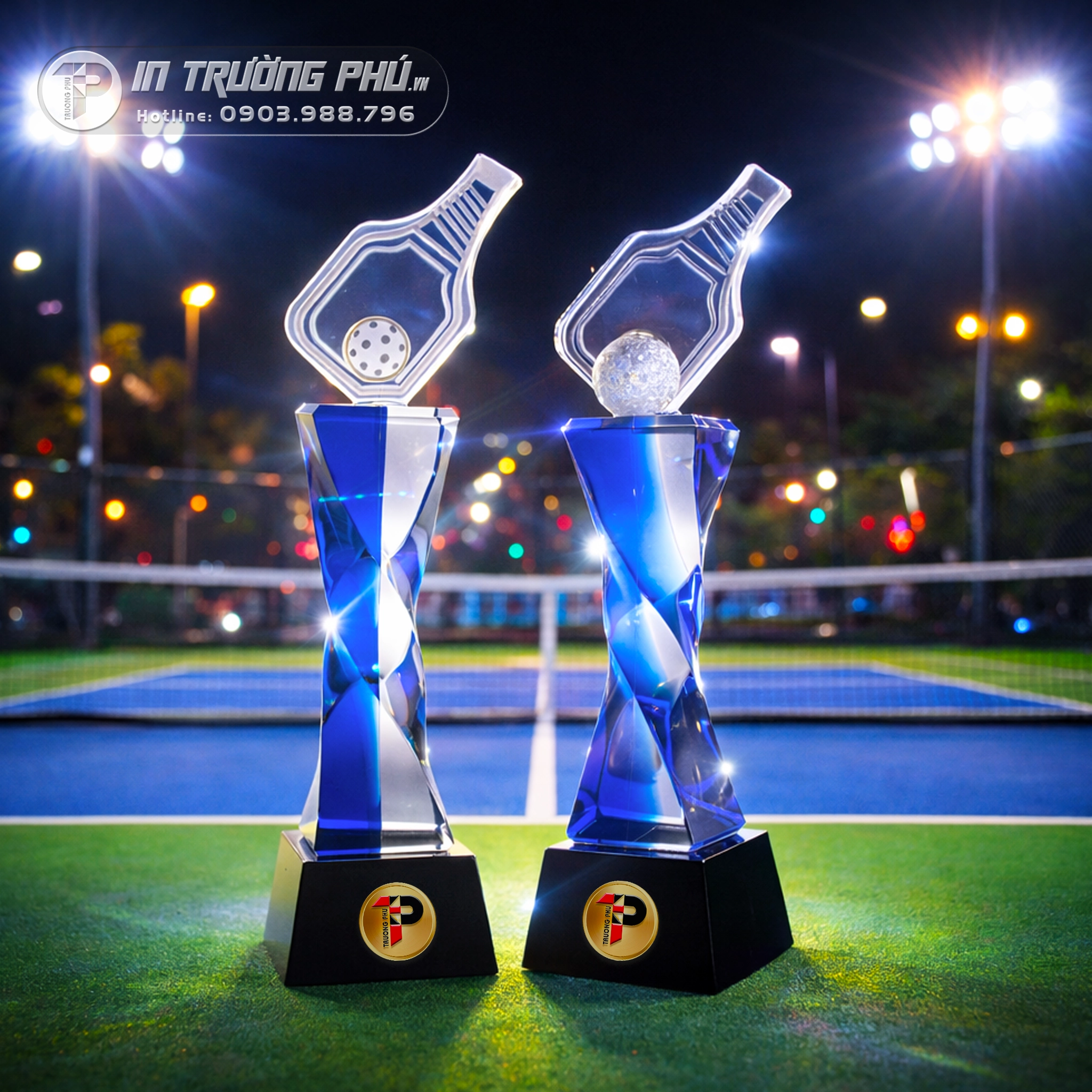 C&uacute;p pickleball - C&uacute;p trao giải vinh danh - In Trường Ph&uacute;