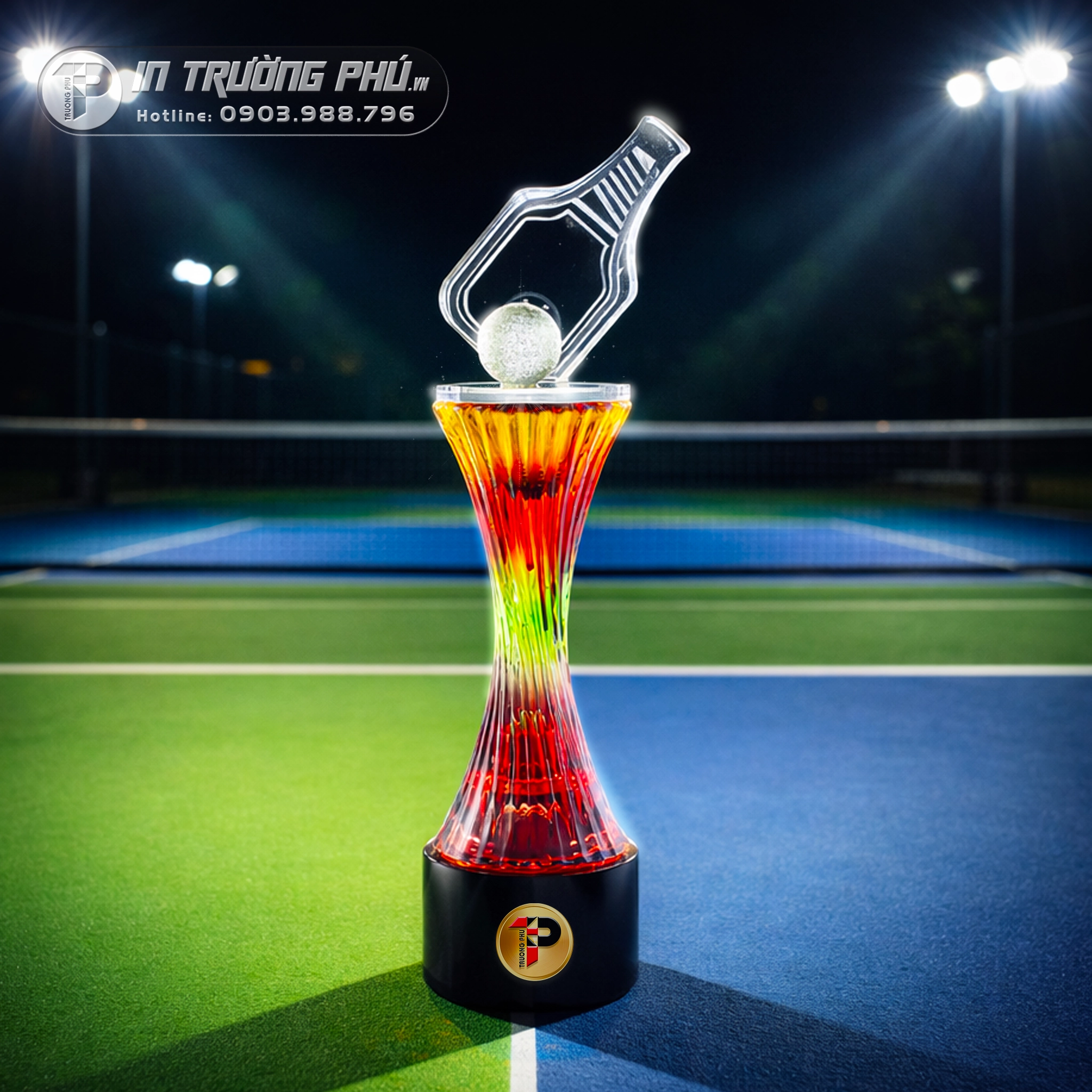 C&uacute;p pickleball - C&uacute;p trao giải vinh danh - In Trường Ph&uacute;