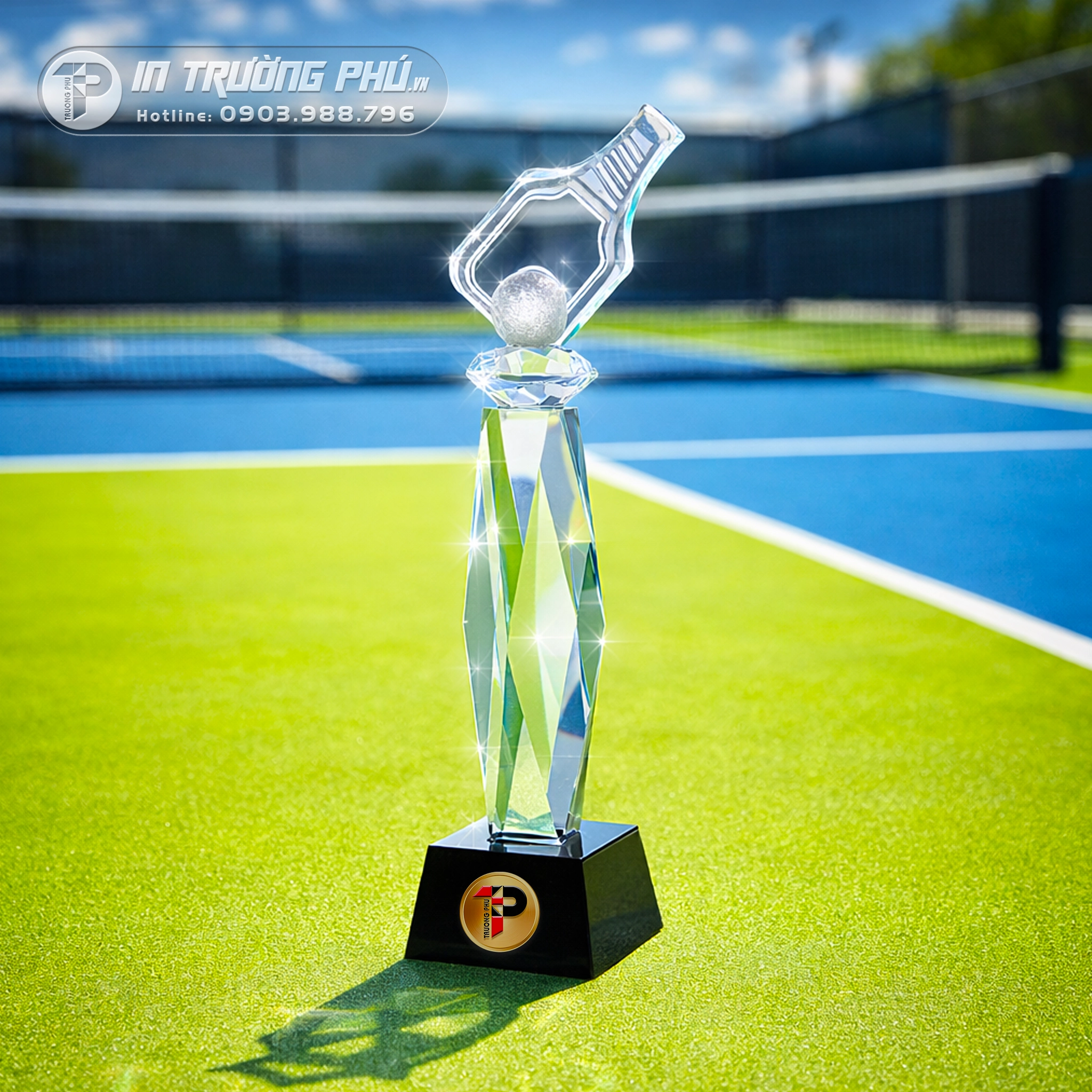 C&uacute;p pickleball - C&uacute;p trao giải vinh danh - In Trường Ph&uacute;
