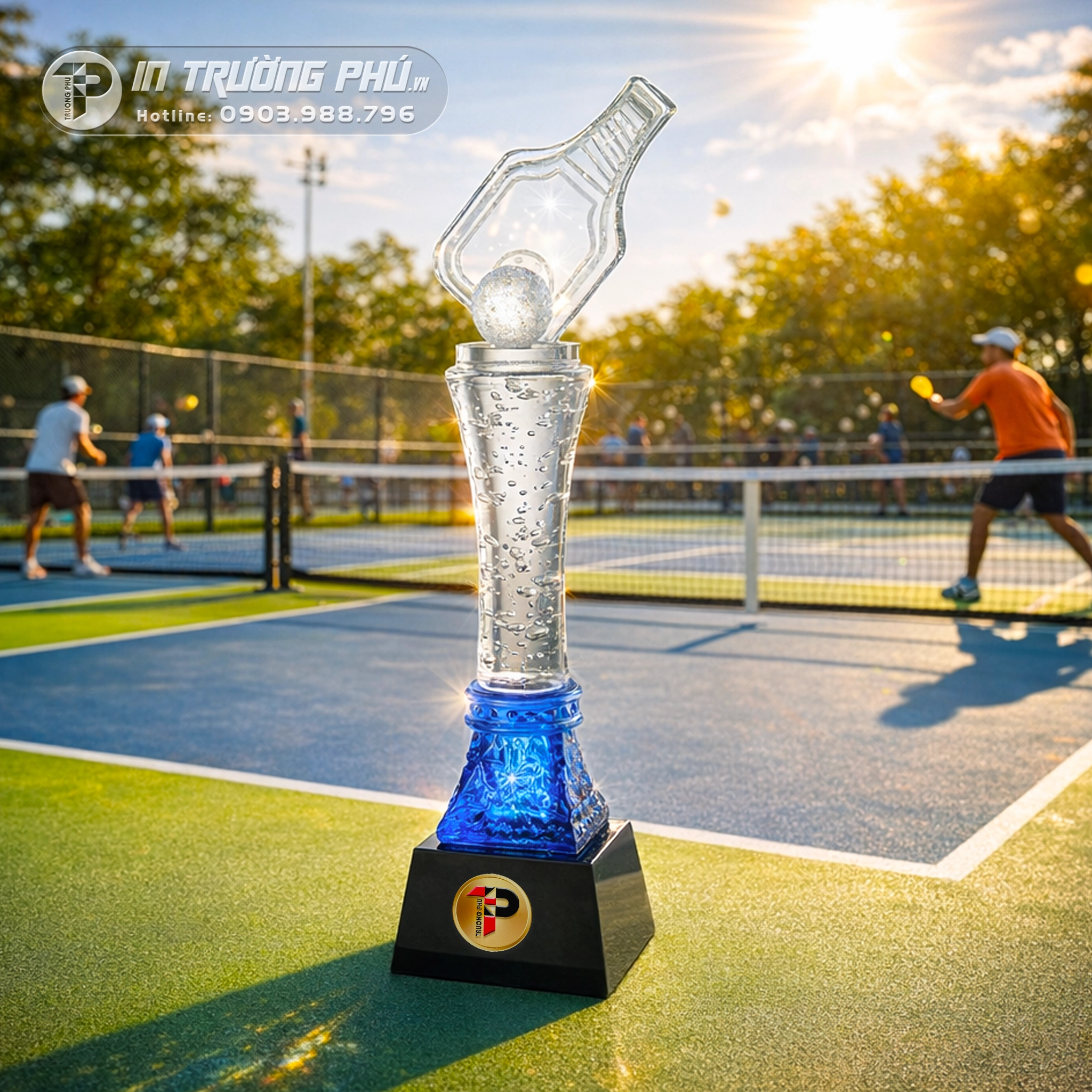 C&uacute;p pickleball - C&uacute;p trao giải vinh danh - In Trường Ph&uacute;