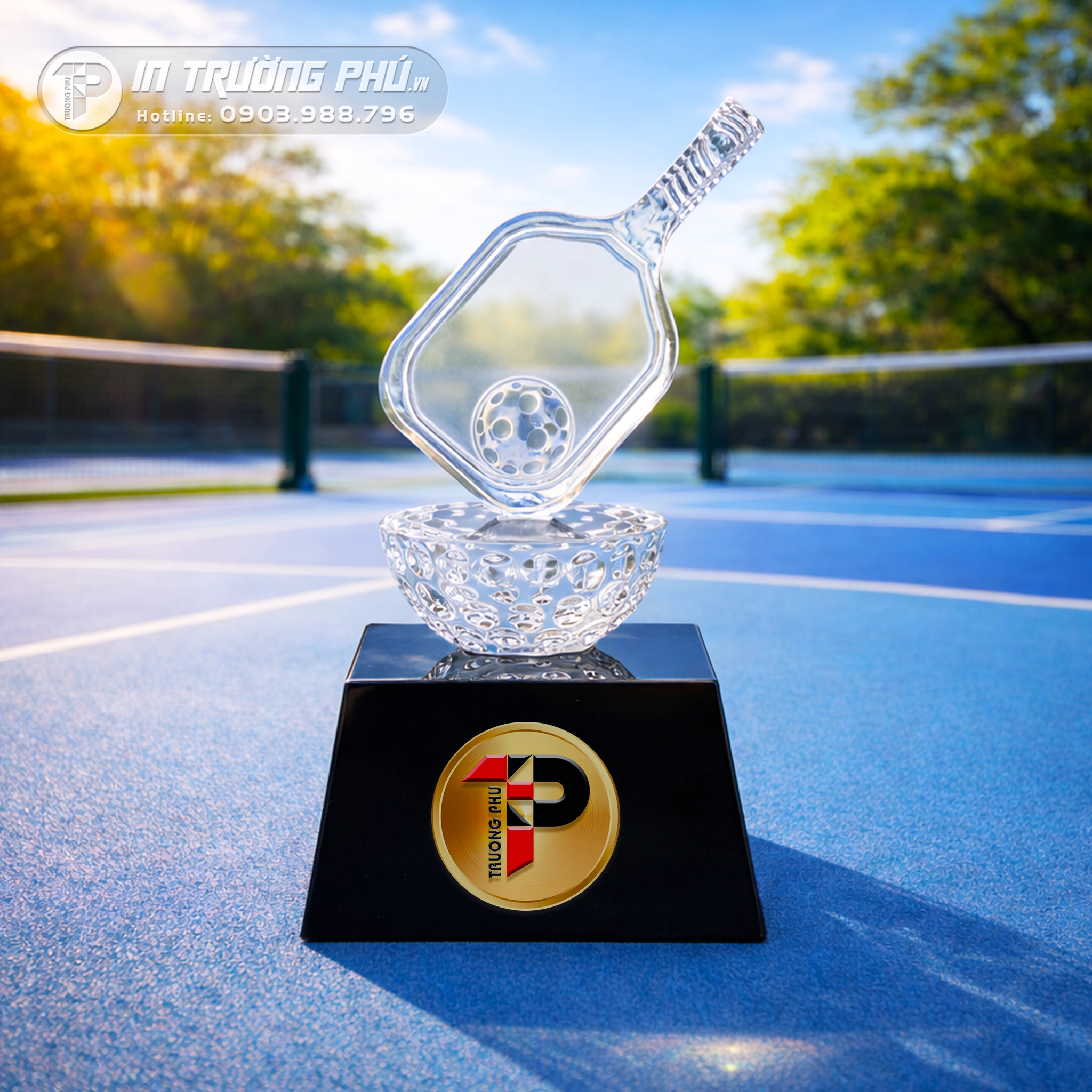 C&uacute;p pickleball - C&uacute;p trao giải vinh danh - In Trường Ph&uacute;