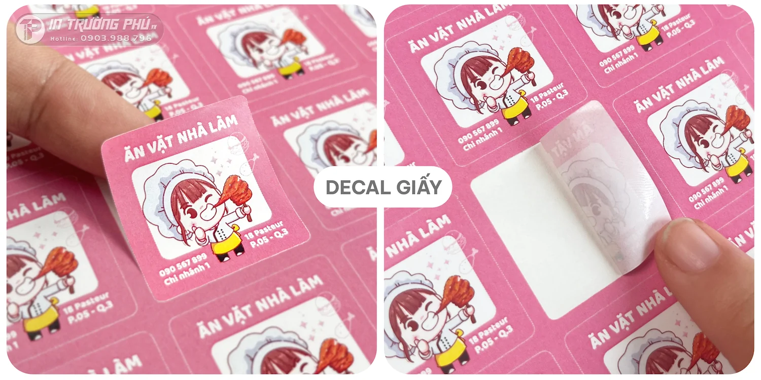 Nh&atilde;n decal giấy